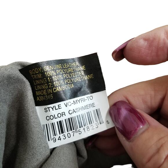 Vince Camuto Genuine Leather Cashmere Color Handbag Size Braided Straps - NWOT's - Picture 6 of 12